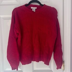 Talbots Red Cotton Sweater-M